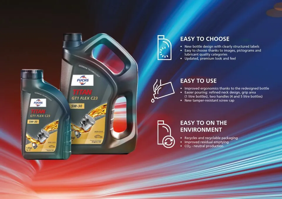 FUCHS Lubricants featuring new product packaging that is easy to choose, easy to use and easy on the environment